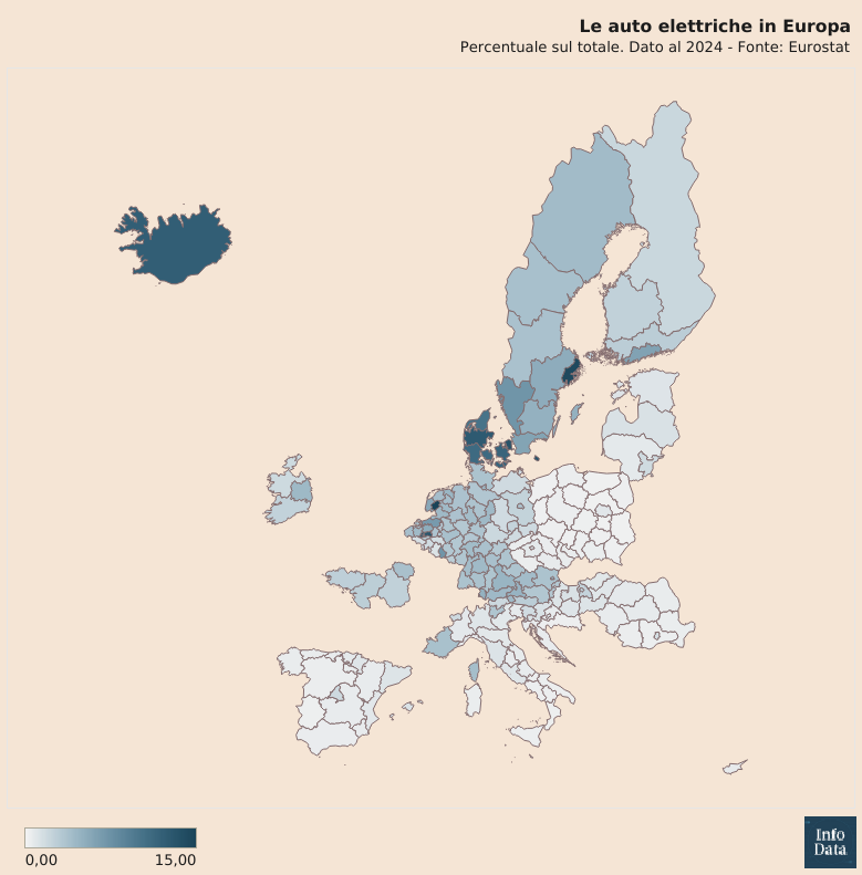 Sono 5,7 milioni le auto elettriche che si muovono lungo le strade dell’Unione Europea